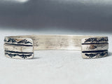 Harold J Astounding Vintage Native American Navajo Channel Sterling Silver Bracelet