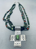 The Best Tony Aguilar Sr Vintage Kewa Sterling Silver Jade Turquoise Necklace-Nativo Arts