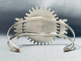 Nez Native American Navajo Family Vintage Turquoise Sterling Silver Needle Bracelet