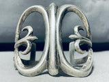 Felix Joe Vintage Native American Navajo Long Sterling Silver Bracelet-Nativo Arts