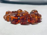 Ancient Tree Sap! Impressive Vintage Santo Domingo Baltic Amber Sterling Silver Bracelet-Nativo Arts