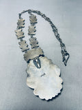 One Of The Finest Vintage Native American Navajo Sugulite Sterling Silver Necklace-Nativo Arts