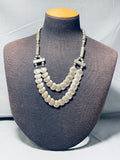 Top Shelf!!! Vintage Native American Navajo Sterling Silver Bead Double Strand Necklace-Nativo Arts