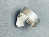 Intricate Vintage Native American Navajo Opal Jet Inlay Sterling Silver Ring-Nativo Arts