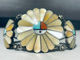 One Of The Most Beautiful Vintage Native American Zuni Inlay Sterling Silver Bracelet-Nativo Arts