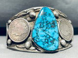 Norman Cambridge Godber Turquoise Vintage Native American Navajo Sterling Bracelet-Nativo Arts