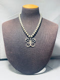 Cute Butterfly!! Vintage Native American Navajo Sterling Silver Necklace Old-Nativo Arts