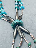 One Of The Best Vintage Santo Domingo Turquoise Sterling Silver Necklace-Nativo Arts