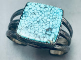 One Of Finest Ever Vintage Native American Navajo Spiderweb Turquoise Sterling Silver Bracelet-Nativo Arts