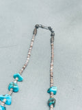 Authentic Vintage Native American Navajo Turquoise Sterling Silver Necklace-Nativo Arts