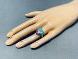 Best Native American Navajo Turquoise Coral Sterling Silver Heart Ring-Nativo Arts