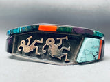 Master Phillip Sekaquaptewa Vintage Hopi Turquoise Sterling Silver Bracelet-Nativo Arts
