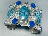 Important Tony Aguilar Sr Vintage Santomdoomingo Sterling Silver Bracelet-Nativo Arts
