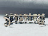 Extremely Detailed Vintage Mudhead Sterling Silver Kachina Bracelet-Nativo Arts