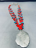 Massive Vintage Native American Navajo Bisbee Old Kingman Turquoise Sterling Silver Necklace-Nativo Arts