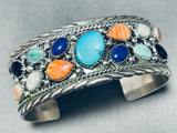 Bright And Happy Vintage Native American Navajo Turquoise Sterling Silver Bracelet-Nativo Arts