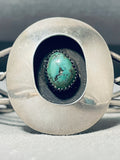 Eye Of Turquoise Vintage Native American Navajo Sterling Silver Bracelet Cuff Old-Nativo Arts