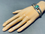 Superior Vintage Native American Navajo Cerrillos Turquoise Sterling Silver Bracelet-Nativo Arts