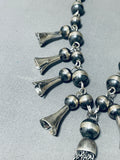 Tassel Necklace! So Unique Native American Navajo Sterling Silver Squash Blossom-Nativo Arts