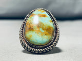 One Of The Best Vintage Native American Navajo Huge Royston Turquoise Sterling Silver Ring-Nativo Arts