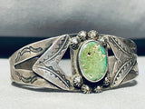 Early 1900's Vintage Native American Navajo Cerrillos Turquoise Sterling Silver Bracelet-Nativo Arts
