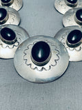 The Best Vintage Native American Navajo Onyx Sterling Silver Necklace-Nativo Arts
