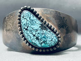 One Of The Best Ever Vintage Native American Navajo Spiderweb Turquoise Sterling Silver Bracelet-Nativo Arts