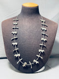 133 Grams Heavy Vintage Native American Navajo Sterling Silver Animal Fetish Necklace-Nativo Arts