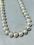 Fabulous Vintage Native American Navajo Sterling Silver Beads Necklace-Nativo Arts