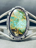 Special Native American Navajo Royston Turquoise Sterling Silver Bracelet-Nativo Arts