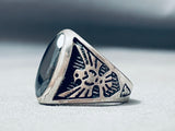 Native American Heavy Vintage Southwest Sterling Silver Bird Ring-Nativo Arts
