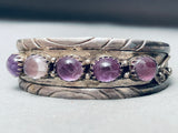 Gorgeous Vintage Navajo Purple Amethyst Sterling Silver Bracelet-Nativo Arts