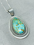 Charming Vintage Native American Navajo Royston Turquoise Sterling Silver Necklace-Nativo Arts