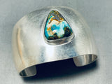 The Most Unique Royston Cab Turquoise Vintage Native American Navajo Sterling Silver Bracelet-Nativo Arts
