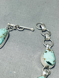 Important Vintage Native American Navajo Turquoise Sterling Silver Link Bracelet-Nativo Arts