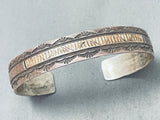 Harold J Astounding Vintage Native American Navajo Channel Sterling Silver Bracelet