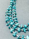 Incredible Vintage Navajo Nugget Turquoise Heishi Sterling Silver Necklace-Nativo Arts