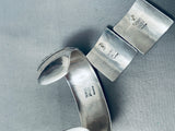 Authentic Thomas Singer Vintage Native American Navajo Sterling Silver Bracelet Earrings Set-Nativo Arts