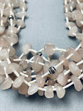 Rare Vintage Santo Domingo Pink Quartz Sterlign Silver Squaw Necklace-Nativo Arts