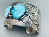 Important Charlie Peshlakai Turquoise Sterling Silver Vintage Bracelet-Nativo Arts