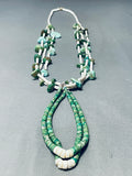 Early 1900's Vintage Santo Domingo Cerrillos Turquoise Heishi Necklace-Nativo Arts