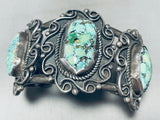 Ajax Mine!! Museum Vintage Native American Navajo Turquoise Sterling Silver Bracelet-Nativo Arts