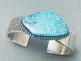Important Christin Wolf Vintage Spiderweb Turquoise Sterling Silver Bracelet-Nativo Arts