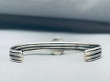 Luminous Vintage Native American Navajo 8 Domed Turquoise Sterling Silver Bracelet-Nativo Arts