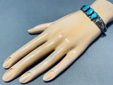 Vibrant Vintage Native American Navajo Turquoise Sterling Silver Bracelet-Nativo Arts
