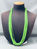 Stunning Vintage Native American Navajo Heishi Gaspeite Squaw Tied Necklace