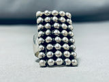 Rare Rainbead! Native American Navajo Sterling Silver Bead Ring-Nativo Arts