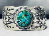 Bill Family Vintage Native American Navajo Turquoise Sterling Silver Bracelet-Nativo Arts