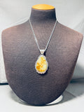 Rare Native American Navajo Signed Manassa Turquoise Sterling Silver J Nelson Necklace-Nativo Arts