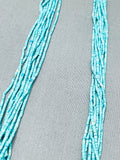 Gorgeous And Intricate Vintage Native American Navajo Turquoise Heishi Sterling Silver Necklace-Nativo Arts